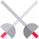 sports, Fencing, weapons, Olympic Games, foil, saber, swords Black icon