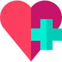 Cardiogram, medical, Add, Health Care, Heart, hospital Tomato icon