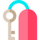 Room Key, Tools And Utensils, Door Key, Hotel Key Tomato icon