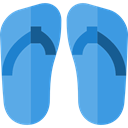 fashion, footwear, shoes, slipper, Feet, Beach, flip flops CornflowerBlue icon
