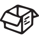 Box, cardboard, Delivery, commerce, Business, package, packaging Black icon