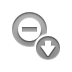 Down, out, zoom Gray icon