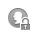 coin, open, Lock, Silhouette Gray icon
