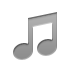 Note, music, beamed Gray icon
