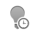 Clock, off, lightbulb DarkGray icon