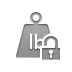 open, pound, weight, Lock Gray icon