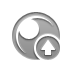 Up, sphere up, Sphere Gray icon