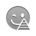 wink, smiley, pyramid DarkGray icon