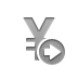 yen, Currency, right, sign DarkGray icon