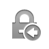 Lock, Left DarkGray icon