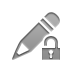 Lock, open, pencil Gray icon