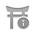 Info, shinto, temple DarkGray icon