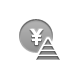 pyramid, coin, yen Gray icon