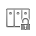 Lock, frame, open Gray icon