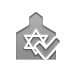 Synagogue, checkmark Gray icon