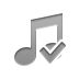 checkmark, music, Note, beamed Gray icon