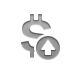 dollar up, sign, Currency, Up, Dollar DarkGray icon