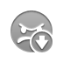 smiley, Down, Angry DarkGray icon