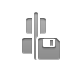 vertical, Diskette, Center, Align Gray icon