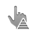 point, pyramid, Hand Gray icon