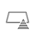 pyramid, silver Gray icon