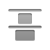 vertical, distribute, Top Gray icon