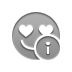 love, Info, smiley DarkGray icon