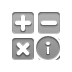calculator, button, Info DarkGray icon