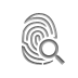 Fingerprint, zoom Gray icon