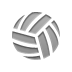volleyball, Ball Gray icon
