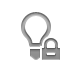 Lock, lightbulb Gray icon