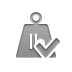 checkmark, pound, weight Gray icon