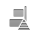 right, vertical, pyramid, Align Icon