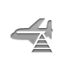 Plane, pyramid Gray icon