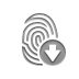 Down, Fingerprint DarkGray icon
