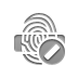 Fingerprint, reader, cancel Gray icon