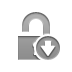 Lock, Down, open Gray icon