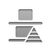 distribute, vertical, pyramid, Bottom Gray icon