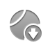 tennis, Ball, Down Gray icon