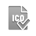 Ico, checkmark, File, Format Gray icon