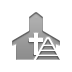 pyramid, church Gray icon