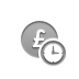pound, coin, Clock DarkGray icon