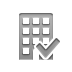 Building, checkmark Gray icon