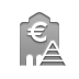 pyramid, Euro, Bank Gray icon