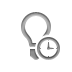 lightbulb, Clock Gray icon