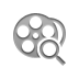 zoom, film, Reel Gray icon