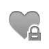 Heart, Lock DarkGray icon