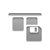 horizontal, Align, Diskette, Top Gray icon