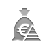 pyramid, Bag, Euro, Money Gray icon