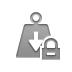 weight, Lock Gray icon